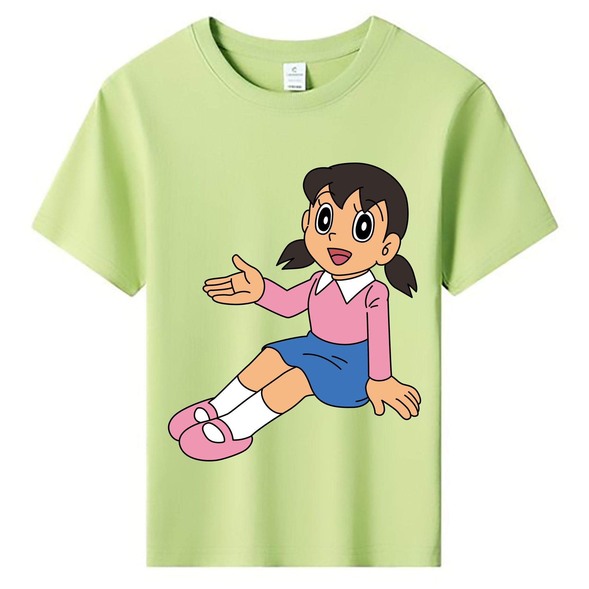 （画像用） ドラえもん みなもと しずか Doraemon Shizuka Minamoto 綿100％キッズTシャツ（フロントプリント）